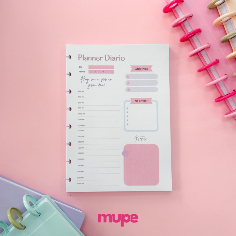 Repuesto Planner Diario x50 hojas.