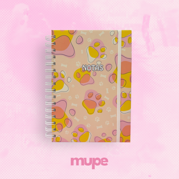 Cuaderno Veterinario - Huellas durazno