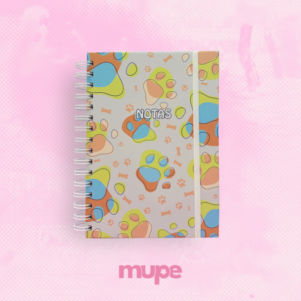 Cuaderno Veterinario - Huellas gris