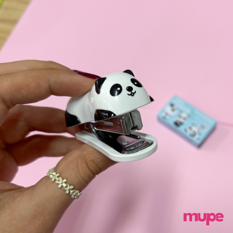 Abrochadora Panda + Cajita de Clips