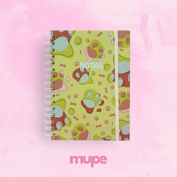 Cuaderno Veterinario - Huellas verde