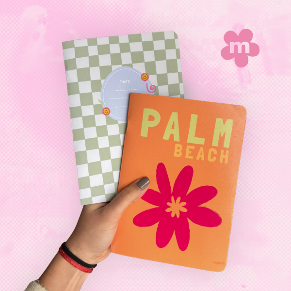 Combo PALM | 2 cuadernos A5 tapa flex | 1 liso + 1 rayado