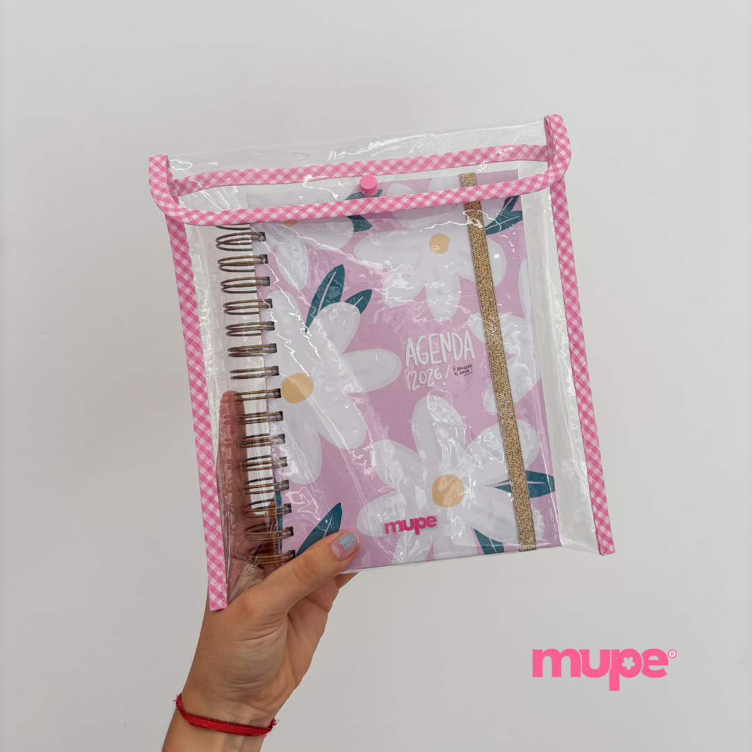 Sobre para Agenda A5 - Rosa