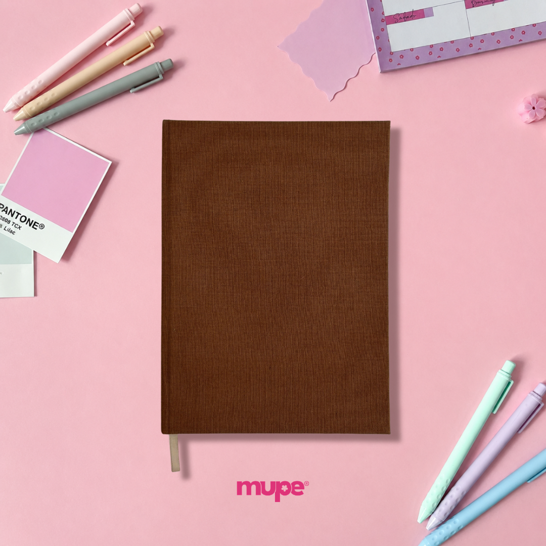 Cuaderno Cosido A5 (Tela) - Marrón