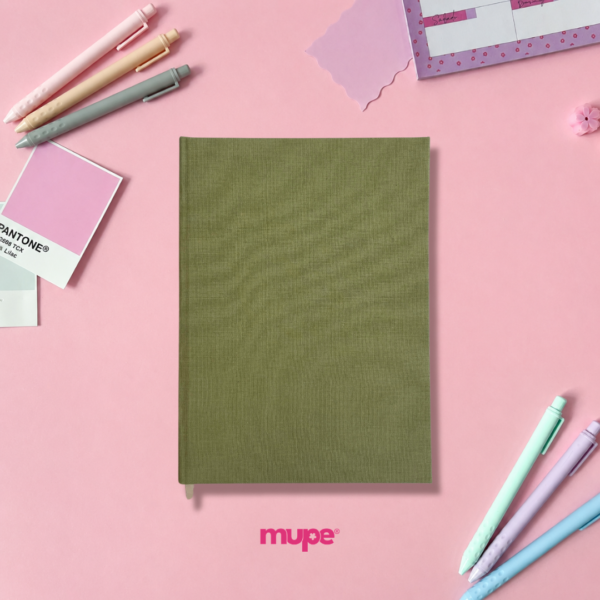Cuaderno Cosido A5 (Tela) - Verde