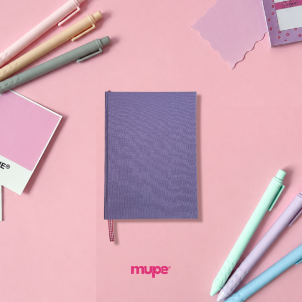 Cuaderno Cosido A6 (Tela) - Lila