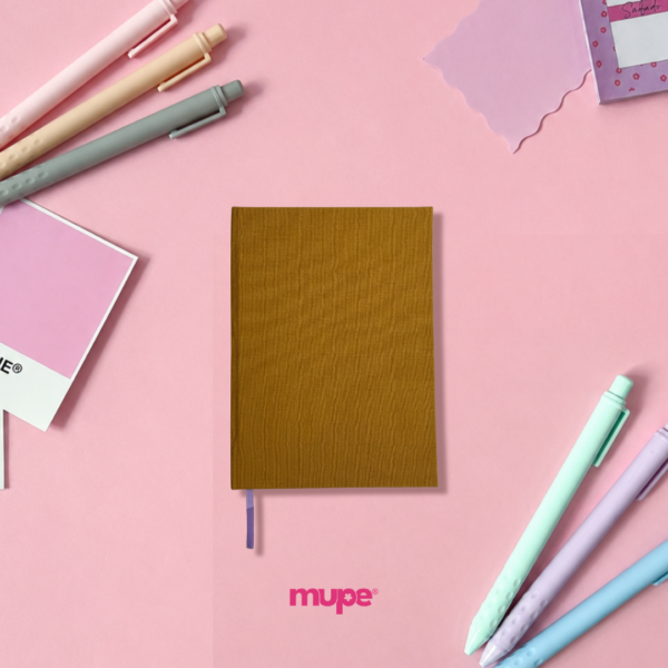 Cuaderno Cosido A6 (Tela) - Mostaza