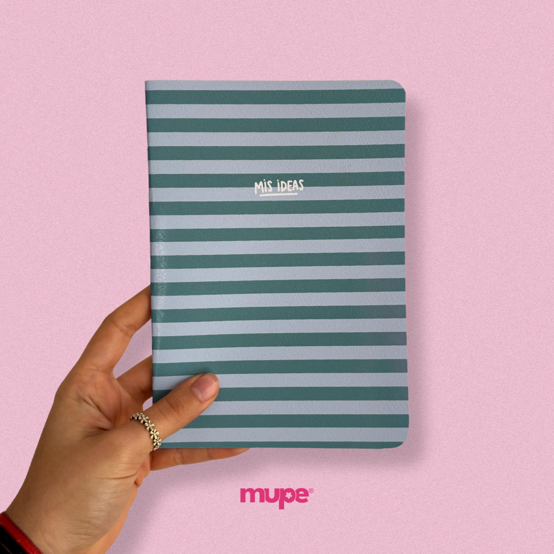 Cuaderno flex A5 - Rayitas celestes🩵