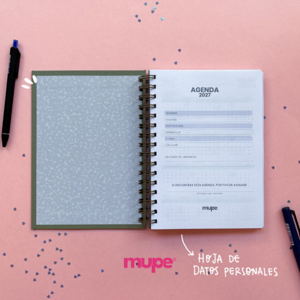 Agenda Neutra 2027 - Tapa personalizada