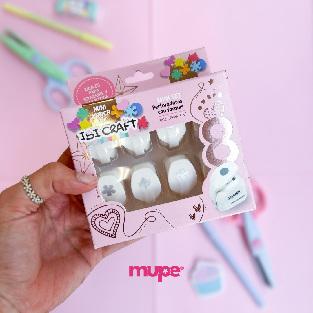 Set de 8 mini perforadoras con formita