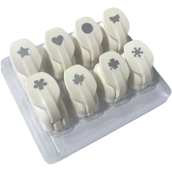 Set de 8 mini perforadoras con formita